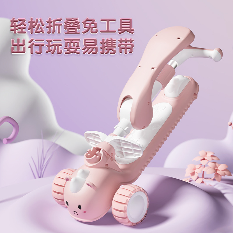 Scooter Children 1-3-5 Years Old Baby Girl Scooter Little Boy Sideable Scooter Portable Toy Car