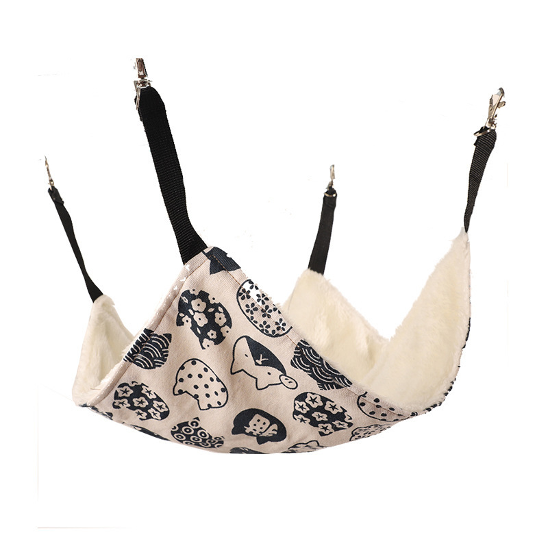 Amazon Pet Mink Hamster Winter Plush Hammock Single Layer Velvet Autumn and Winter Warm Pet Hammock Dropshipping