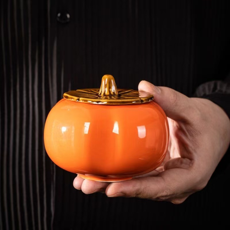 [Source Manufacturers Can Send on behalf of] Persimmon Ruyi Tea Pot Sealed Pot Candy Pot Empty Pot with Lid Ashtray