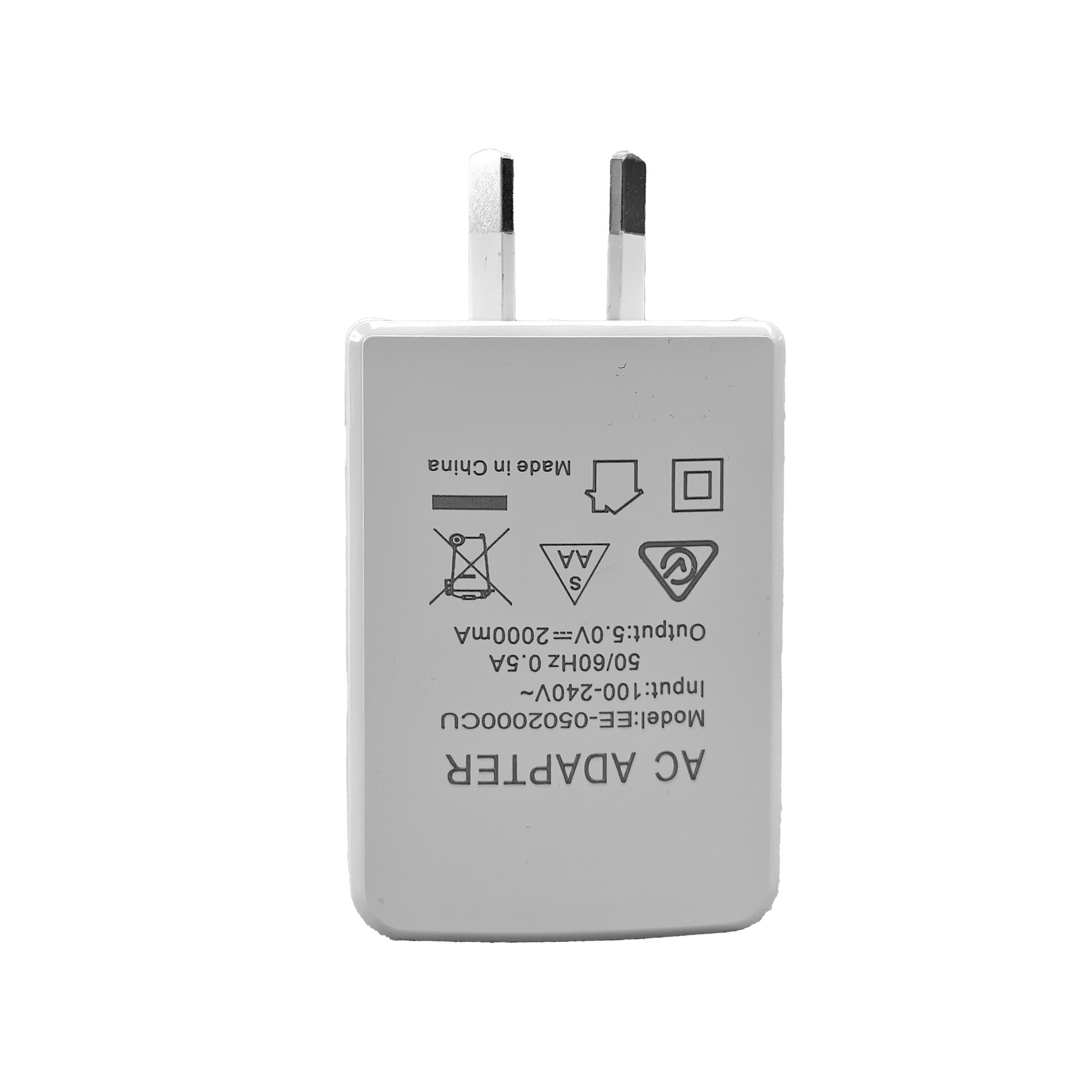 Cross-Border 10W European Standard Charging Head High Quality 5V 2A USB Port Explosion-Proof Charger Wholesale Suitable for Tablets