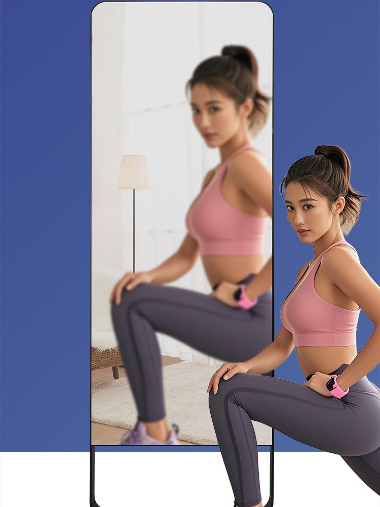 Magic Mirror Ai Smart Mirror Sports Fitness Action Guidance Home Yoga Mirror Karaoke Dancing Projection Screen Customization Cross-Border