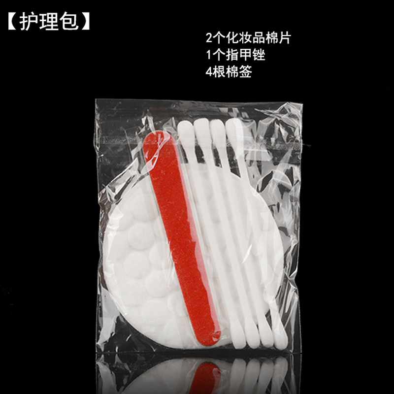 Hotel disposable cotton swab care package cosmetic cotton nail file set hotel supplies care package wholesale