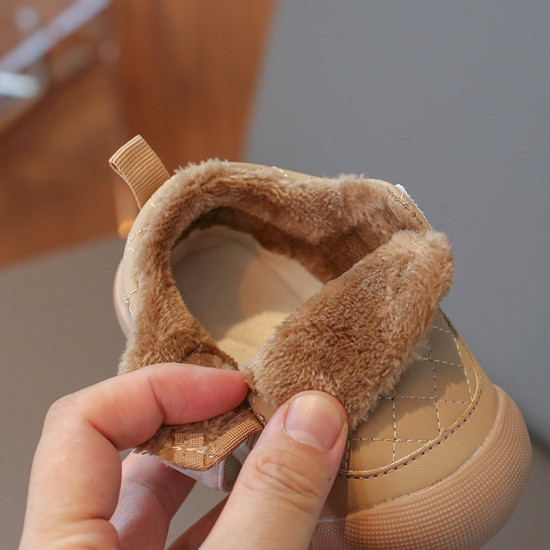 Baby Shoes Winter Soft Sole fleece-lined 0-3 Years Old 1 Baby Toddler Shoes for Boys and Girls Warm Cotton Shoes for Children