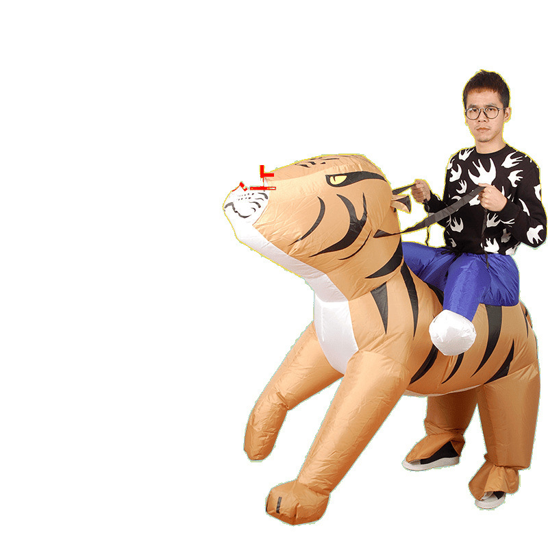 Creative Performance Costumes for Annual Meetings, Adult Inflatable Tiger Clothes, Magic Pants, Mount Puppets, Props, Fake Legs