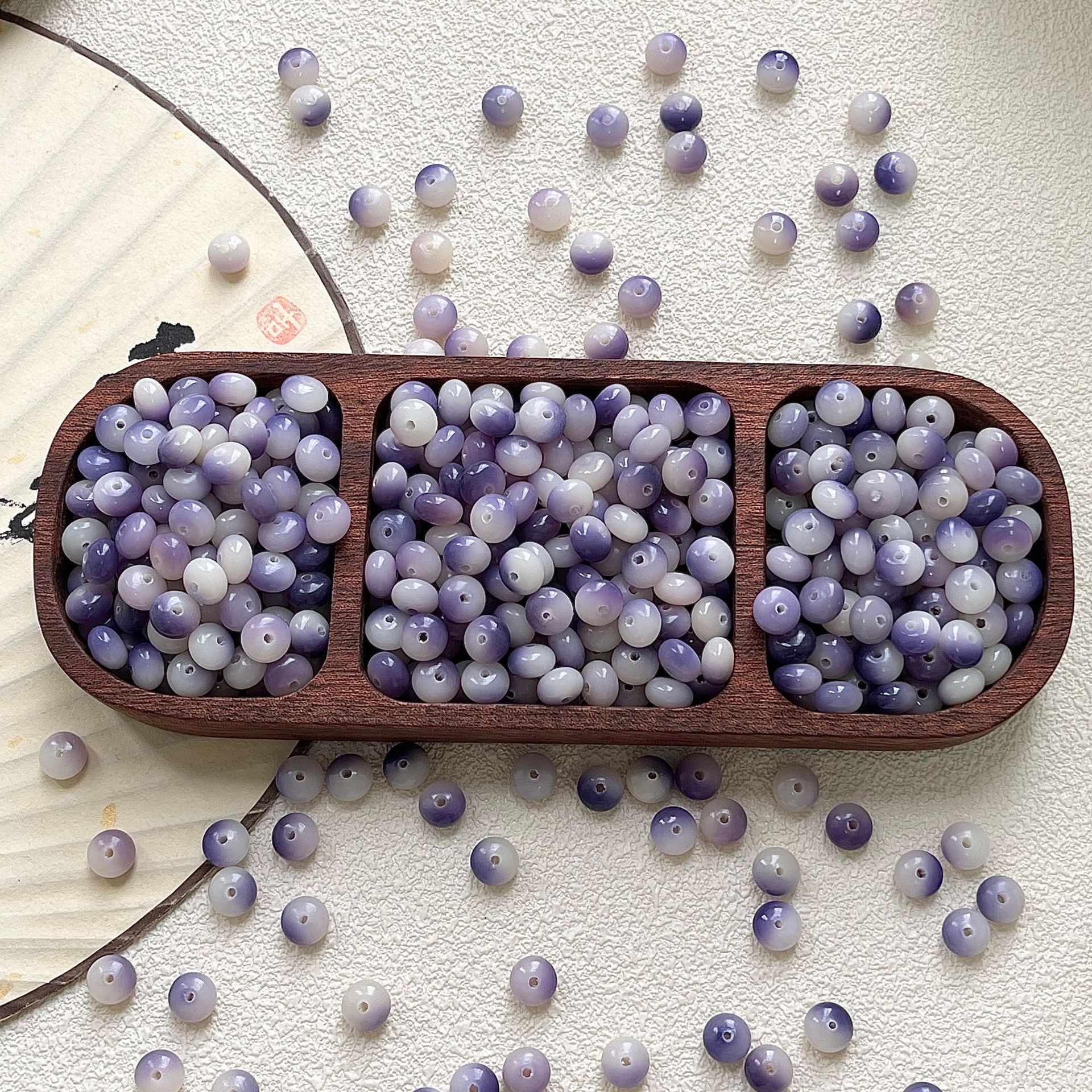 Natural Pink Abacus Beads Bodhi Scattered Beads Women's Handmade DIY Jewelry Accessories Wen Play Buddha Beads Wholesale Beads by Jin