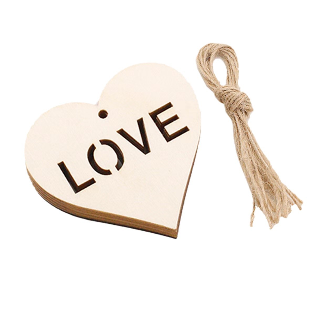 Wooden Hollow Love Decoration DIY Graffiti Heart-shaped Wood Valentine's Day Christmas Creative Home Decoration Pendant