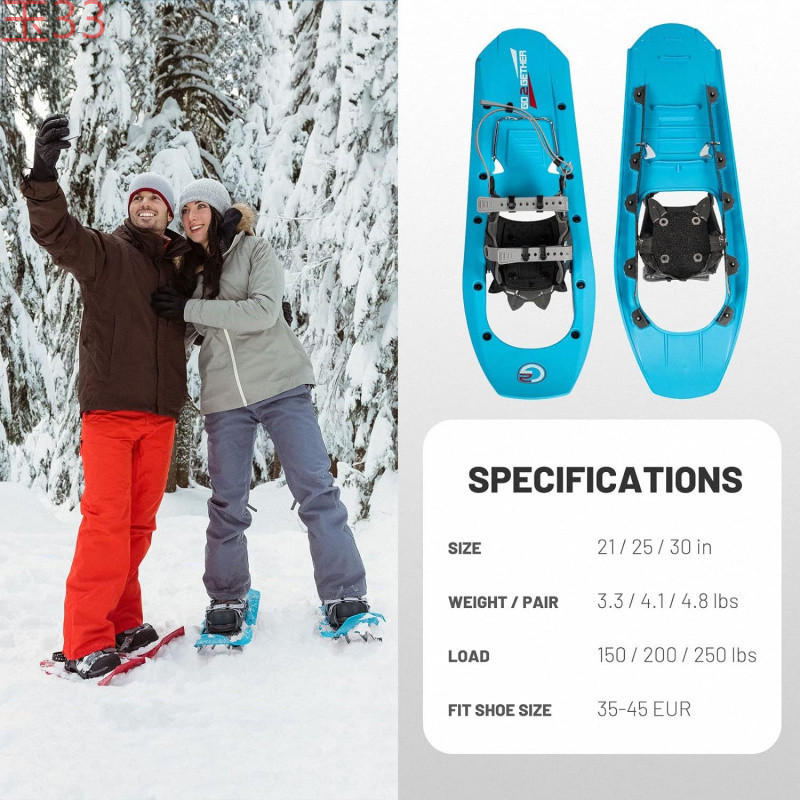 G2 Snowshoe Climbing Snow Mountain Equipment Snow Walking Shoes Aluminum Alloy Non-slip Shoe Cover Adjustable Mountaineering Shoes Snowboard