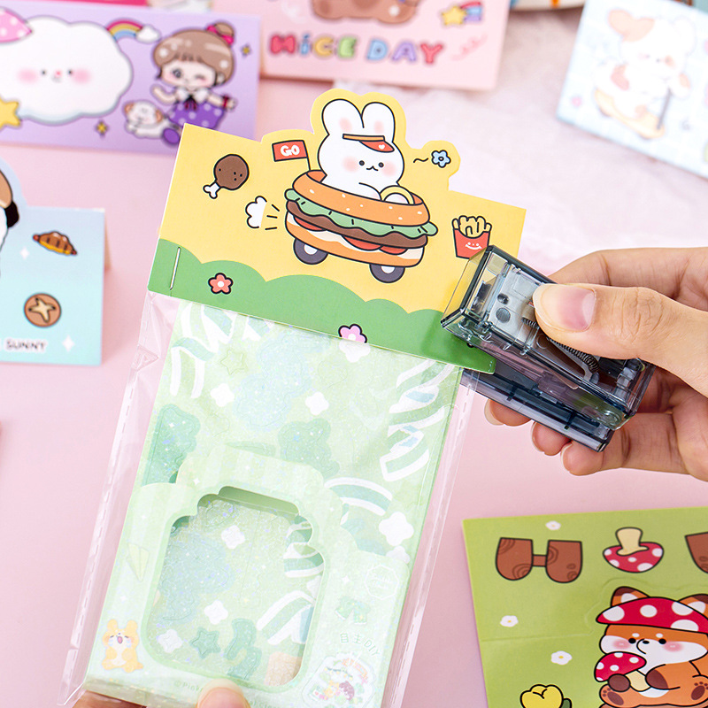 Hangsu Original Special-Shaped Cartoon Card Head Ins Cute Gift Message Small Card Creative Decoration Folded Card Head