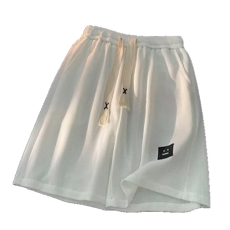 Cross-Border Waffle Shorts Men's Summer Thin Beach Pants Running Sports Pants Loose Casual Five-Point Pants for Men
