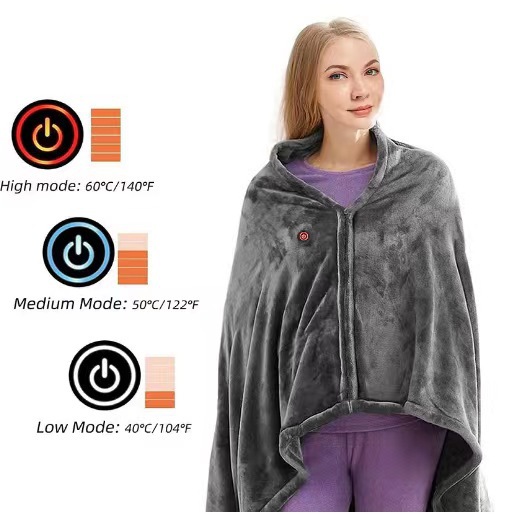 Amazon cross-border electric blanket multi-functional single heating shawl office lunch break nap plush heating blanket