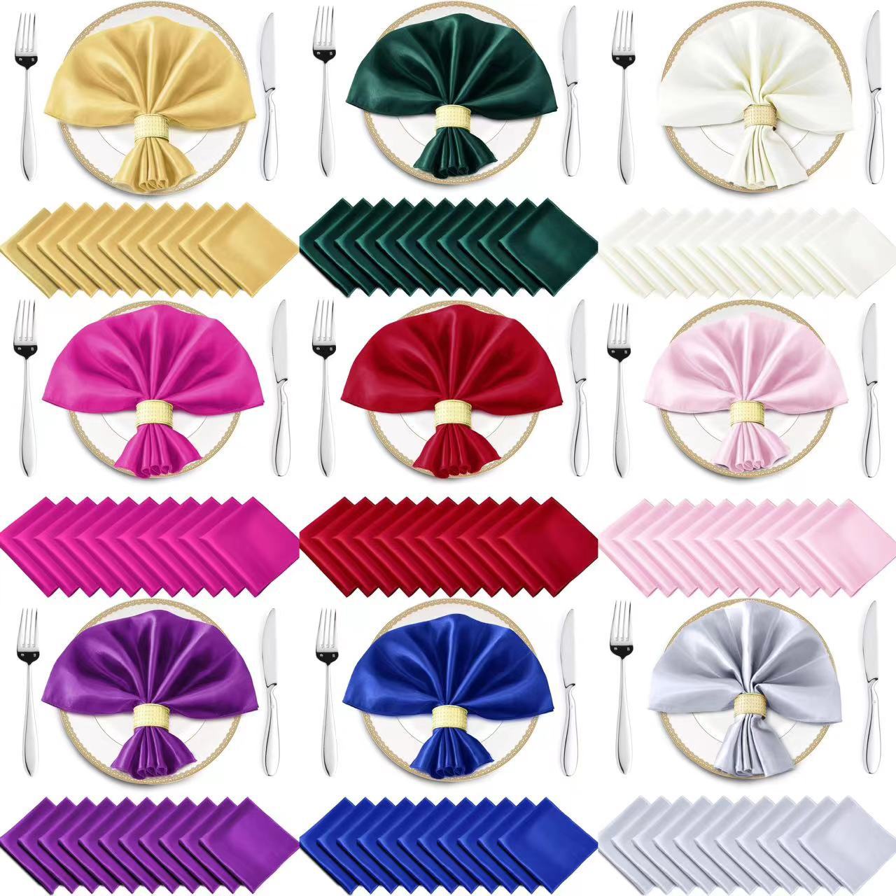 Салфетка из хлопка, с замковым краем, для свадеб, однотонная