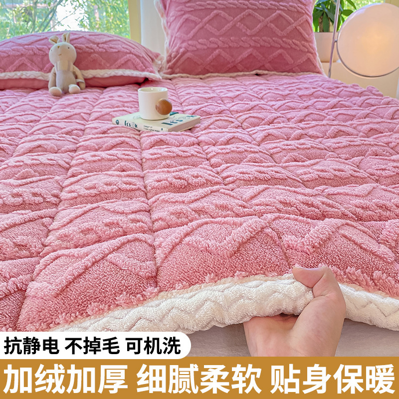 Матрас класса A из утолщенного тафты, подушка для дома, кашемировая подушка из молочного флиса, зимний односпальный матрас