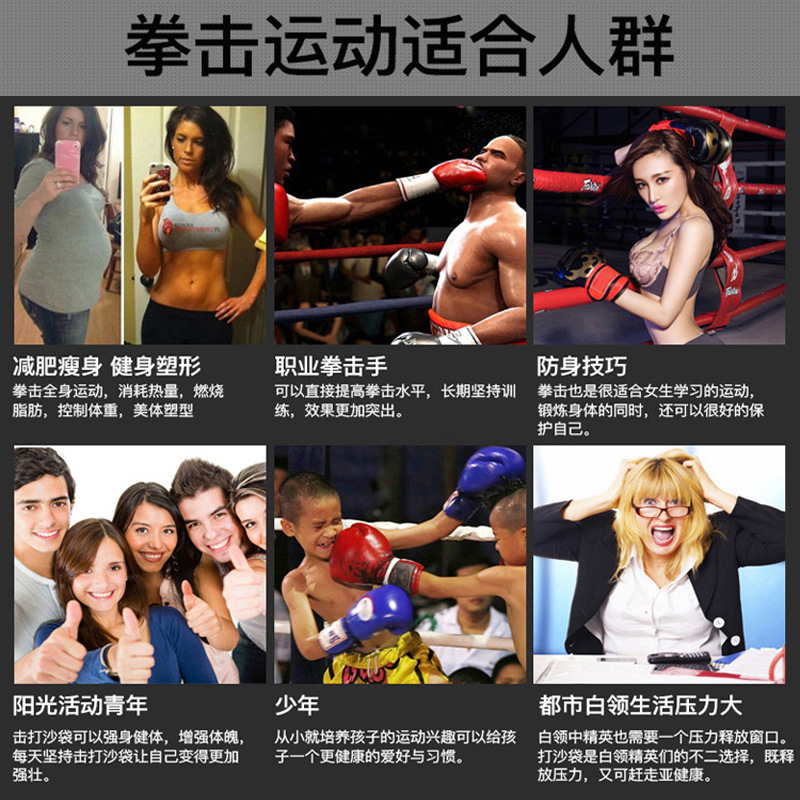 Pu Punching Bag for Adult Fitness, Martial Arts Training, Home Equipment, Thickened Pu Material, Hanging Type, Thickened Version