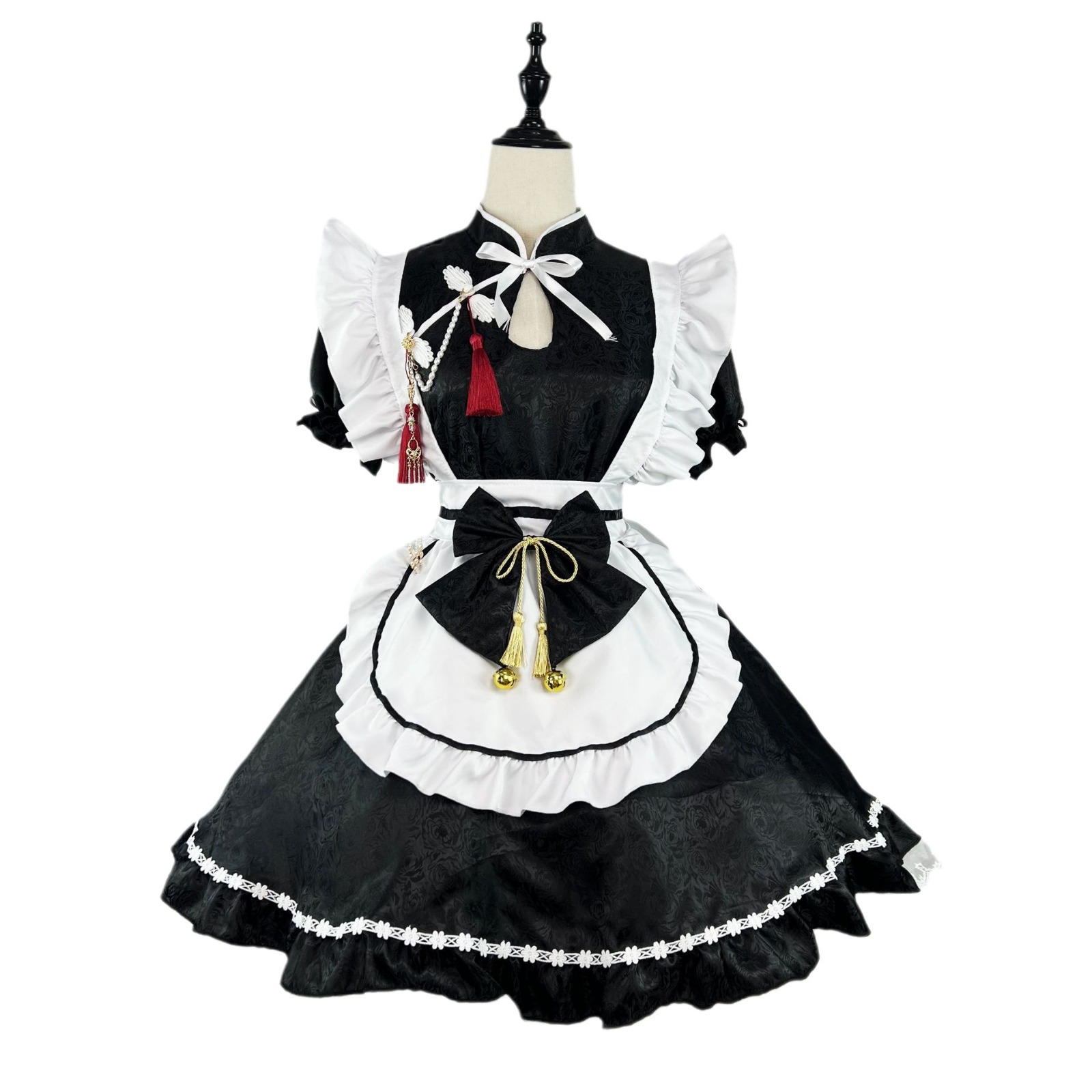 Original New Style ~ Chinese Style Jacquard Lolita Dress Maid Clothing plus size Maid Clothing COS Performance Clothing