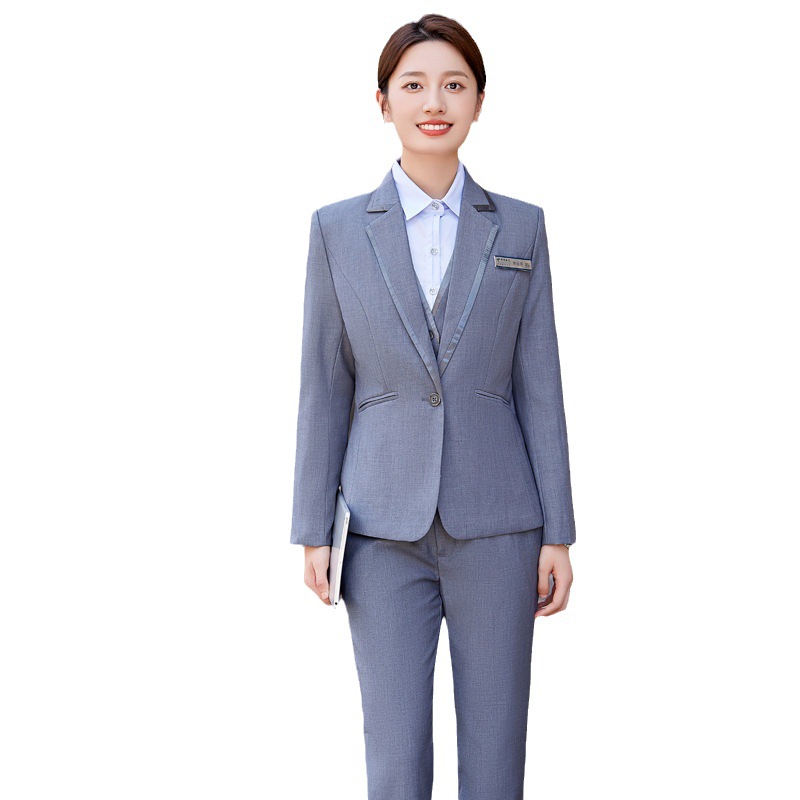 [China Telecom] Workwear Women's Suit Business Hall Suit Long Shirt Jacket Shirt Vest Pants Workwear