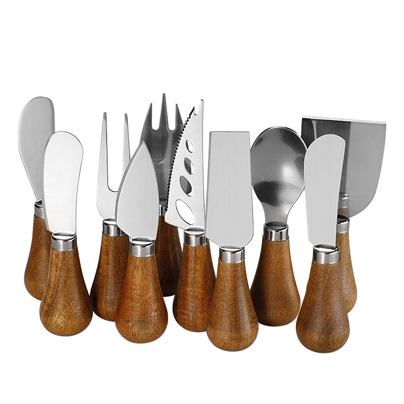 Cross Border in stock Acacia Wood Cream Knife Burease Knife Western Knife Fork Cheese Bread Knife Cheese Knife Cheese Knife