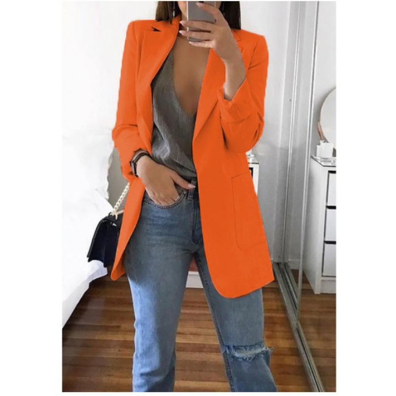 2023 European and American Fashion Lapel Slim Cardigan Temperament Suit Jacket Women's Foreign Trade Clothing