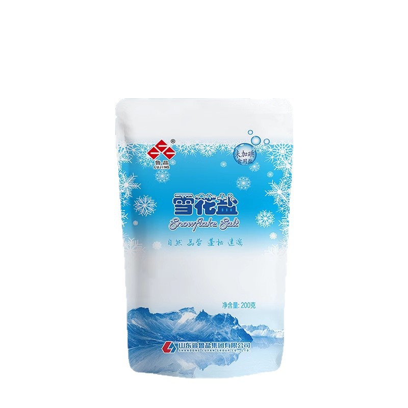 [Official Genuine] Lu Jing Snowflake Salt 200g Sea Salt Does Not Contain Anti-Caking Agent Uniodized Table Salt Seasoning