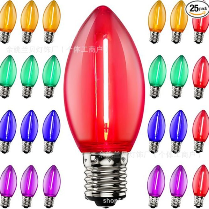 поставка C7E12100-130Vpc или стеклянные лампы светильники, маленькие диммируемые энергосберегающие светодиодные гирлянды