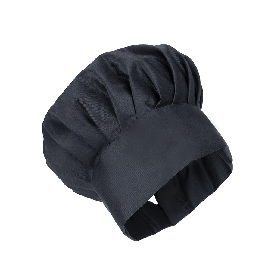 Hotel Kitchen Waiter Work Cap Pleated White Chef Hat Noodles Food Factory Mushroom Cloth Hat for Men and Women