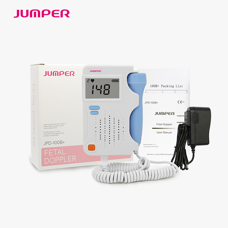 Jumper Export Cross-Border Export Fetal Heart Rate Meter English Packaging Fetal Doppler Jpd-100B+