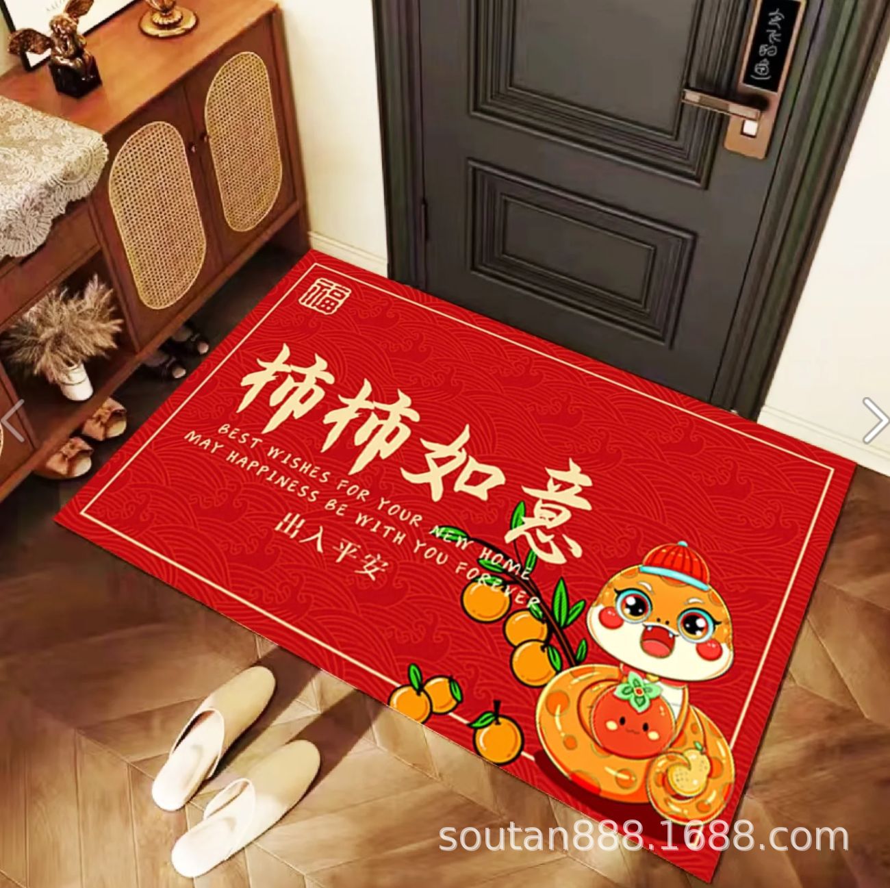 Household Carpet Entry Door Mat Custom-Made Floor Mat Event Promotion Gift Foot Mat Mesh Silicone Bottom Printing Non-Slip