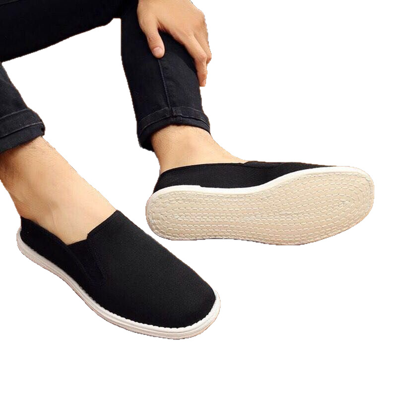 Old Beijing Cloth Shoes Men's Handmade Layered Cloth Shoes Autumn Full Cloth Sole Soft Sole Breathable Slip-on Men's Cloth Sole Shoes