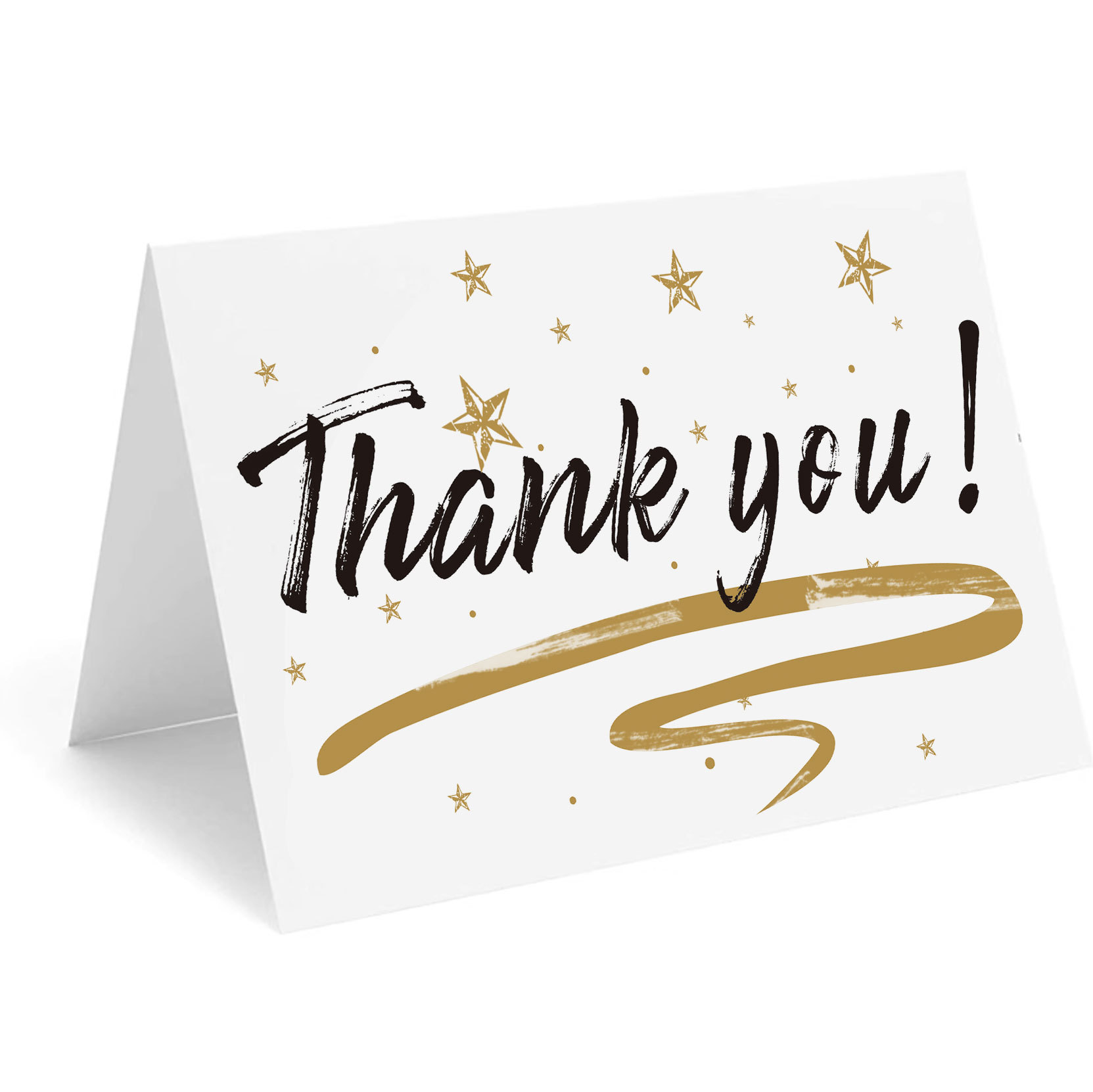 Customized English Thank You Cards for Cross-Border Trade, Birthday Greeting Cards, Small Foreign Trade Cards, Message Blessing Cards, Gold-Stamped Thank You Gifts