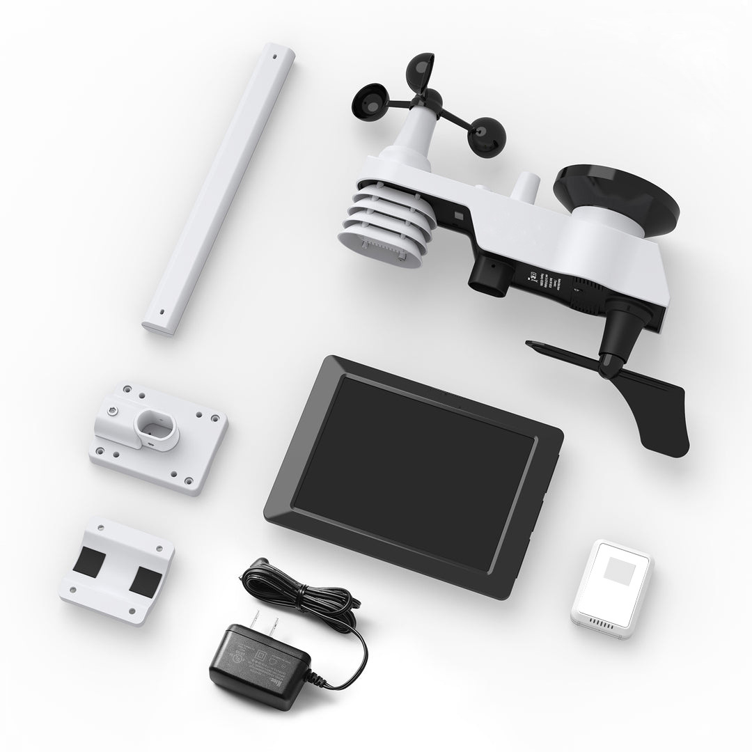 Smart Wifi Weather Station | Real-Time Interconnection Monitoring of Multiple Parameters Including Wind and Rain/Temperature and Humidity/Air Pressure/Light