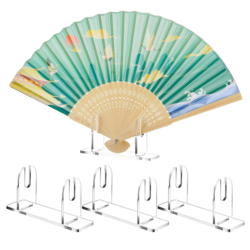 Cross-Border Acrylic Fan Stand, Fan Display Stand, Fan Display Stand, Suitable for Folding Fan Display