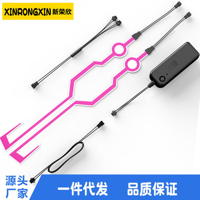 светящаяся пленка для мотоциклетного шлема холодный свет