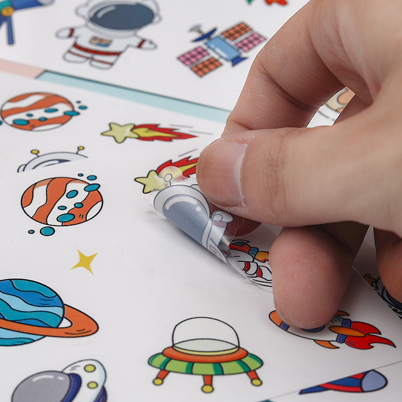 Cartoon Stickers Space Astronaut Cute Waterproof Stickers Water Cup Thermos Cup Notebook Account Stickers Wholesale