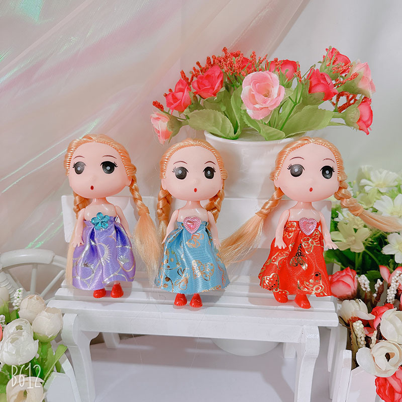 New 12cm Kidsren's Toys Doll Female School Bag Pendant Doll Kindergarten Training Institution Gift Wholesale