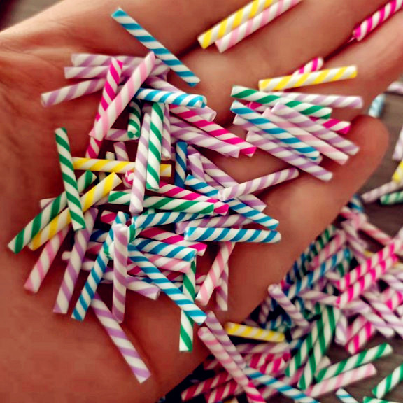 Simulation Mini Cake Candle Straw Soft Pottery Chocolate Bars Candy Bars Cream Glue Clay Simulation Cake Accessories