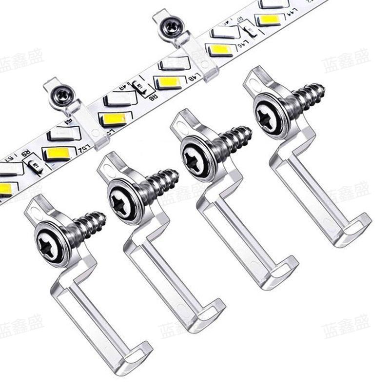 Factory Direct Sales Led Light Strip Sleeve 8Mm10Mm Snap-On Fixing Clip Silicone Clip Light Strip Fixing Hard Clip