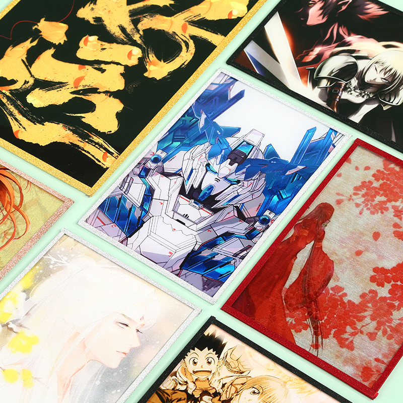 Double Flash Acrylic Color Paper Customized Laser Hot Gold Paper Color Card Animation Secondary Peripheral Gift Sign Drawing Board Customized