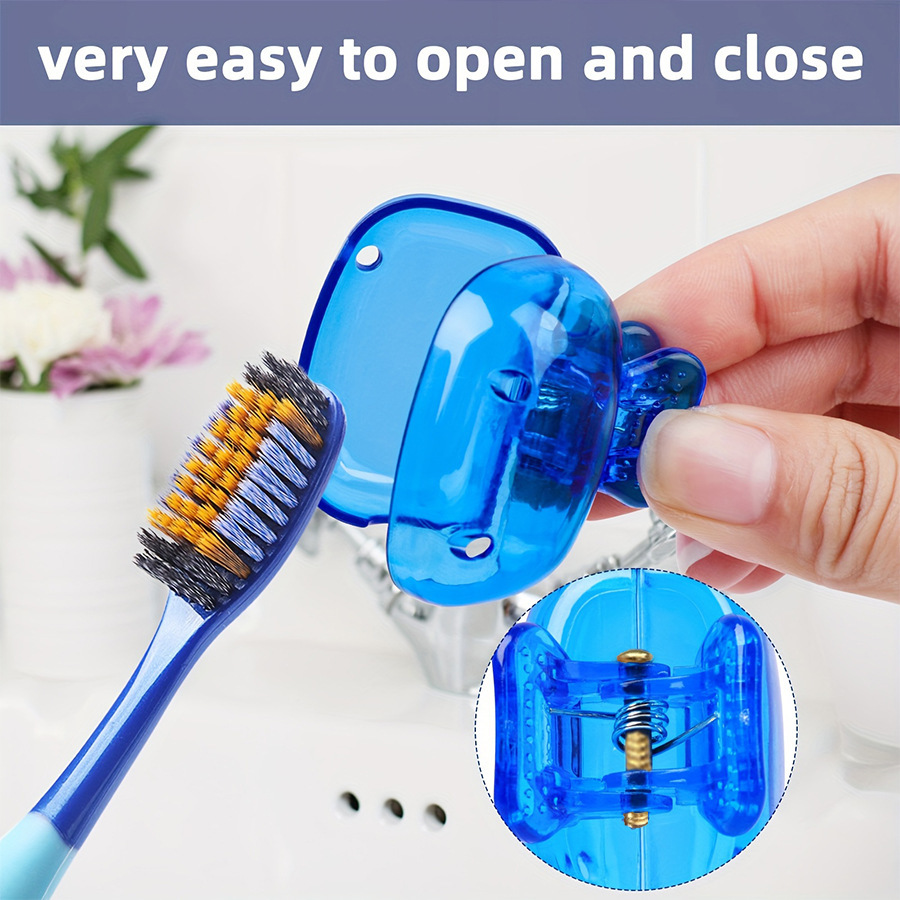 Amazon Cross-Border Aliexpress Popular Toothbrush Storage Clip Travel Essential Toothbrush Protective Cover Portable Toothbrush Box