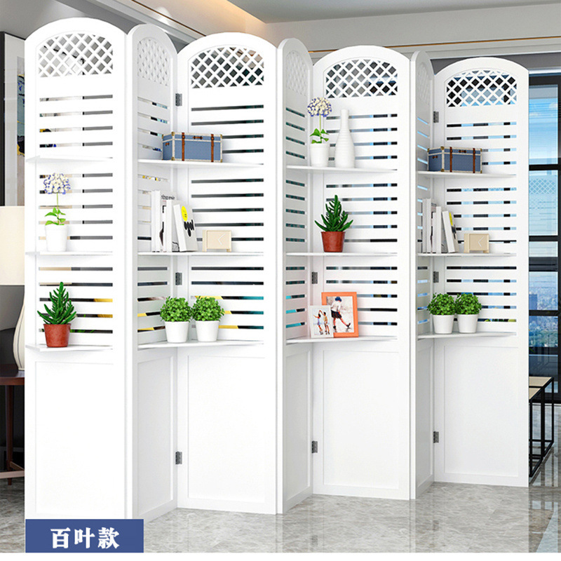 European-Style Screen Partition Wall for Living Room, Simple Modern Bedroom Folding Mobile Divider, Beauty Salon Decoration, Room Entrance