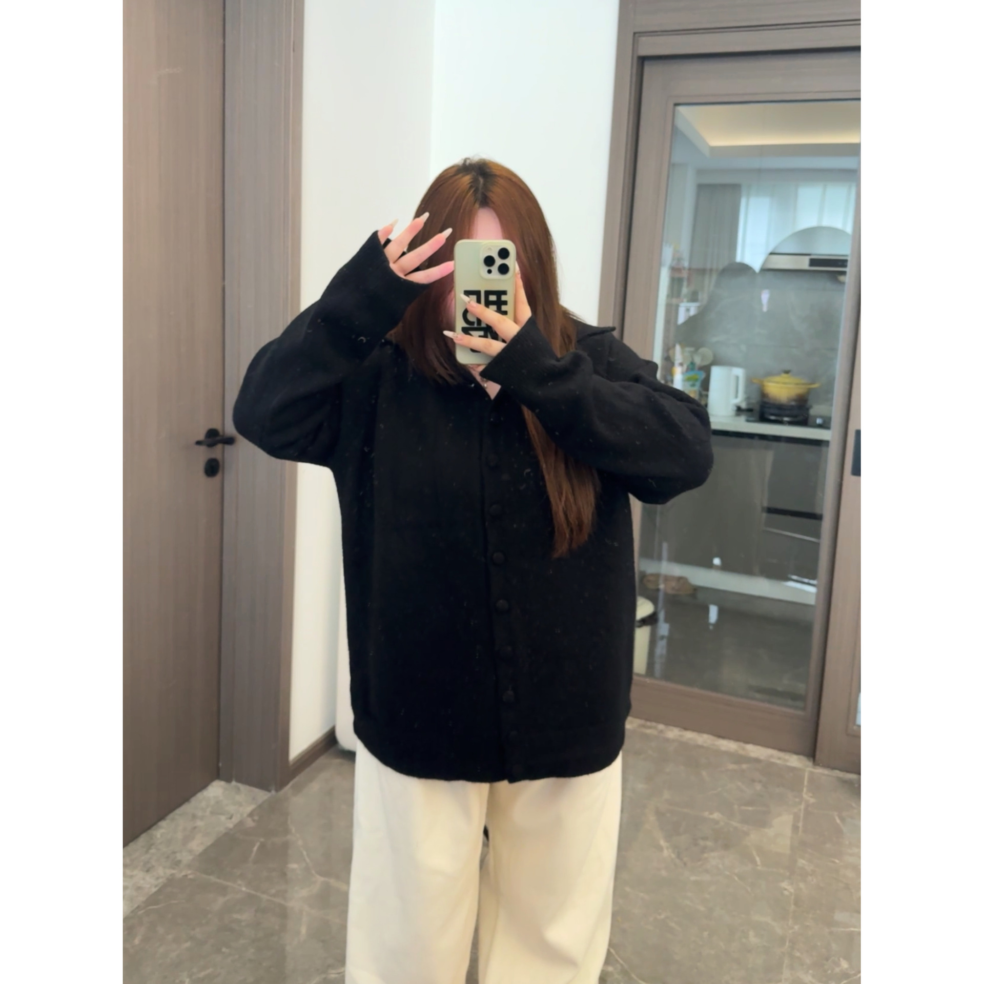 Winter New Lazy Style Loose Chubby Cardigan Women's Styky plus size All-match Sweater Yellow Green pink