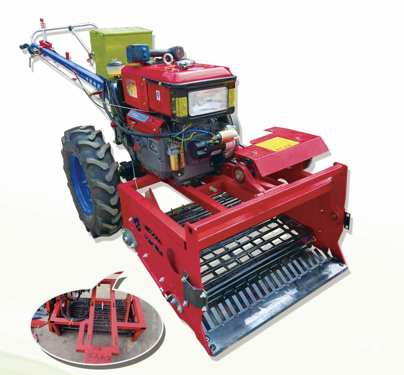 Electric Garlic Machine Garlic Harvesting Chain Rail Garlic Peeler Potato Mechanical Garlic Machine Garlic Digging Machine Front Harvester