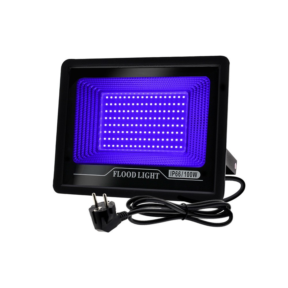 Cross-border Amazon Black Light Purple Light 395nm Fluorescent LED Flood Light UV Curing Flood Light Foot Tile