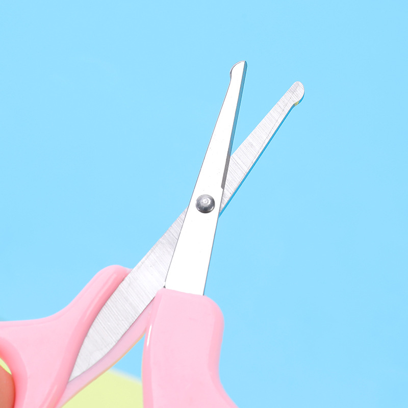 Manufacturer's Ready-Made Stainless Steel Round-Head Scissors for Men, Nose Hair Scissors, Women's Eyebrow Trimming Scissors, Household Multi-Functional Scissors Wholesale