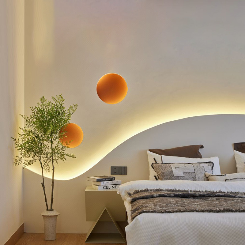 Simple and Fresh Homestay Apartment Bed Screen Background Wall Style Decorative Wall Panel Hotel Bedside Space Wall Panel Can be Set