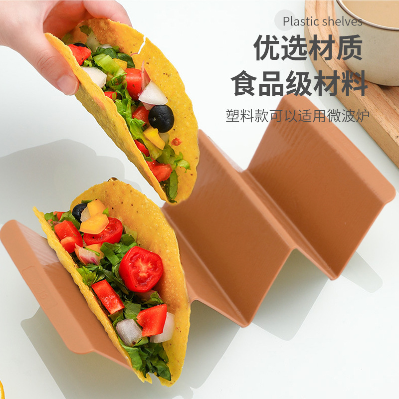 Cross-border exclusive for Amazon explosions taco holder multicolor wave-shaped tower pancake rack tray wholesale