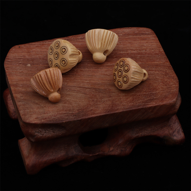 Boxwood Ebony Rosewood Lotus Pendant Pendant Accessories Keychain Small Pendant Mahogany Small Lotus Bracelet