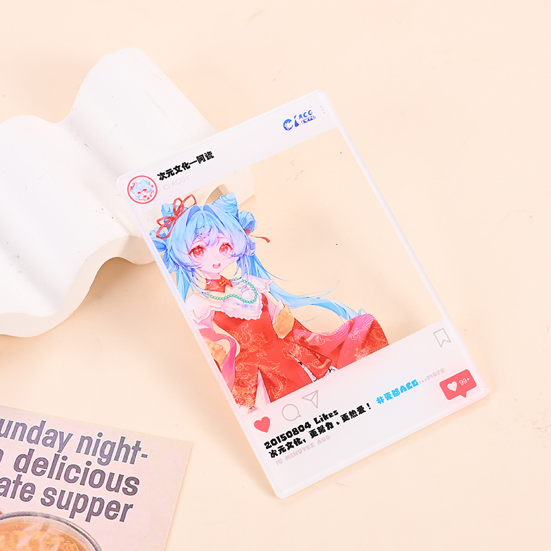 Acrylic Transparent Card Customized Cartoon Peripheral Star Photo Card Two-Dimensional Game Card Polaroid Self-Printed Ins Photo