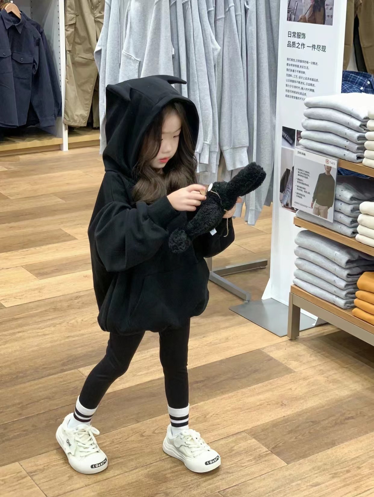 Новая осенняя корейская одежда для девочек худи с капюшоном