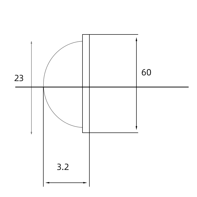 Manufacturer Wholesale Sunset Spotlight 60*20mm Glass Lens Led Street Lights Cob Lighting Accessories