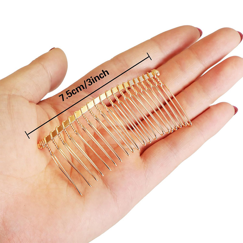 20-tooth iron wire headband reverse comb hair comb hair clip hair accessories South Korea bangs comb metal updo hair insert comb hair fork balls