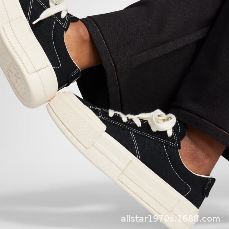 Putian pure original 1970S canvas low-top muffin bottom deconstruction summer black thick-soled bread UU leisurely shoes A08789